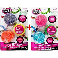 【美國Cra-Z-Art】Cra-Z-Loom 彩虹圈圈編織(亮色+螢光橡皮筋補充包)