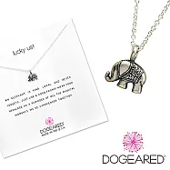 Dogeared 快樂大象 happy elephant 好運健康 銀項鍊 附原廠盒