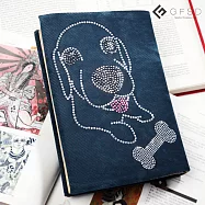 【GFSD】璀璨微笑大眼狗狗 書衣丹寧藍紋