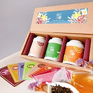 【無藏嚴選】綜合花茶三角茶包3入精美小茶禮 &mdash; 桂花紅茶+凍頂烏龍+蕎麥烏龍