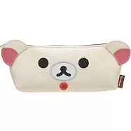 San-X 拉拉熊皮革懶熊系列筆袋包。懶妹