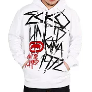 『摩達客』美國進口【Ecko Unltd】犀牛牌 CBS白色連帽外套/拉鍊外套/夾克 M