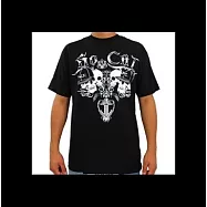 『摩達客』美國進口西岸人氣品牌【 So Cal 】酷帽骷髏徽章黑色設計T恤A-S
