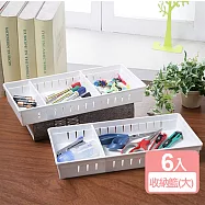 《真心良品》瑪格麗特萬用分類收納盒_大(6入)
