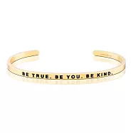 MANTRABAND 美國悄悄話手環 Be True Be You Be Kind 真誠真我善良 金色