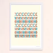 【摩達客】西班牙知名插畫家Judy Kaufmann藝術創作海報掛畫裝飾畫 (附Judy本人簽名)(含木框)動物群