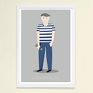 【摩達客】西班牙知名插畫家Judy Kaufmann藝術創作海報掛畫裝飾畫 (附Judy本人簽名)(含木框)巴勃羅‧畢卡索