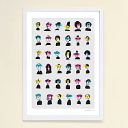 【摩達客】西班牙知名插畫家Judy Kaufmann藝術創作海報掛畫裝飾畫 (附Judy本人簽名)(含木框)朋友看3D