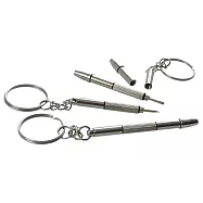 【KEL MODE】眼鏡配件-五合一多功能眼鏡螺絲起子-附鑰匙圈攜帶方便(4支/組)