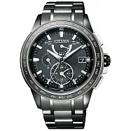 CITIZEN Eco-Drive 迷霧恆星鈦金屬電波計時腕錶-深灰