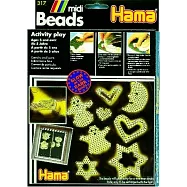 《Hama 拼拼豆豆》1,800顆夜光拼豆主題樂園包-萬聖綠光