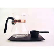 露La Ros&eacute;e / 木質手感咖啡壺組(1壺1匙1盤)/經典收藏版/鐵刀木/木盒裝
