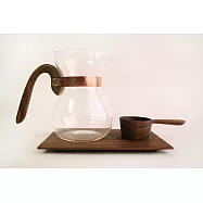 露La Ros&eacute;e / 木質手感咖啡壺組(1壺1匙1盤)/經典收藏版/柚木/木盒裝