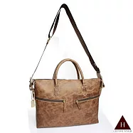 【H-CT】卡其簡約設計款兩用真皮手提斜背公事包(UM1060-Z)