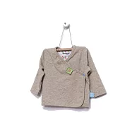 荷蘭Snoozebaby 新生兒長袖開襟上衣-沙漠灰/0~6個月