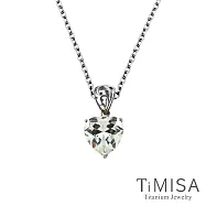 【TiMISA】純鈦項鍊 心戀 白鑽