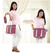 Skinly 媽咪包 待產包多功能單肩包 媽媽包 大容量媽咪包紫紅色