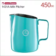Tiamo 1431A 斜口拉花杯(圓口)450cc (HC7106)蒂芬妮藍(TB)