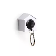 QUALY 迷你雀兒哨匙圈(白屋+黑鳥)