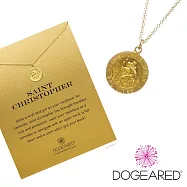 Dogeared 旅行錢幣 金色許願項鍊 帶著好運向前行 附原廠盒