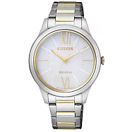 CITIZEN Eco-Drive 迷霧曼陀羅時尚女錶-灰X銀