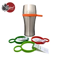 【OutdoorBase】不鏽鋼雪克雙層曲線杯400ML/杯環組合-27531+27609