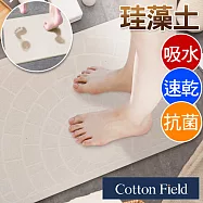 棉花田【雪屋】日本超人氣珪藻土吸水抗菌浴墊(39x60cm)