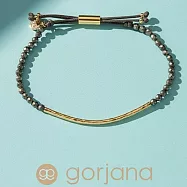 GORJANA POWER GEM 金色平衡骨 可調式能量手鍊 鐵灰礦石 力量動能領導權