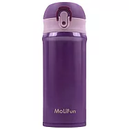 MoliFun魔力坊 316旋壓式輕量真空彈蓋杯保冰保溫杯380ml-魔幻紫