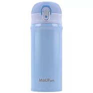 MoliFun魔力坊 316旋壓式輕量真空彈蓋杯保冰保溫杯380ml-晴空藍