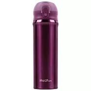 MoliFun魔力坊 316旋壓式輕量真空彈蓋杯保冰保溫杯500ml-水晶紫