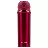 MoliFun魔力坊 316旋壓式輕量真空彈蓋杯保冰保溫杯500ml-玫瑰紅
