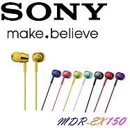 SONY MDR-EX150 多彩炫色 金屬光澤 小巧入耳式耳機 初戀檸黃 (贈捲線器)