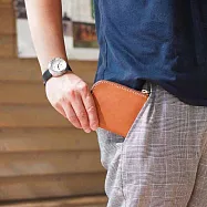 【預購商品】HANDIIN|日系職人首推 L型拉練卡片零錢夾 駝黃色