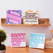 【GFSD】水鑽精品手工賀卡-A組-母親節卡/父親節卡/生日卡/情人節卡(4入)