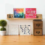 【GFSD】水鑽精品手工賀卡-C組-聖誕卡/生日卡/傳情卡/父親節/鼓勵卡(5入)