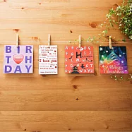 【GFSD】水鑽精品手工賀卡-F組-萬聖節卡/聖誕卡/生日卡/情人節卡(4入)