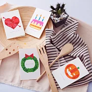 【GFSD】水鑽精品手工賀卡-H組-情人節/聖誕節/生日/萬聖節卡(4入)