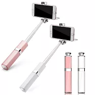 S1 新款搶眼 口紅造型設計 線控自拍棒 適用 APPLE 三星 SONY 小米 華為 OPPO 手機 輕巧迷你 自拍伸縮棒 自拍神器魅力粉