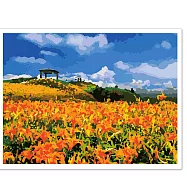 ArtLife藝術生活【TW013】台灣風情誌-花蓮六十石山金針花海_ 數字油畫 DIY 彩繪