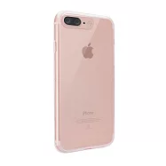 Ozaki O!coat Crystal+ iPhone 7 Plus 吸震邊框保護殼-透粉色邊框/透明機背