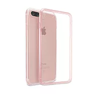 Ozaki O!coat Crystal+ iPhone 7 Plus 吸震邊框保護殼-透粉色