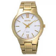 SEIKO 熱情羅馬時尚太陽能腕錶-SNE390P1