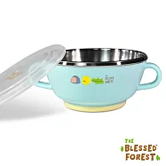 祝福森林 不鏽鋼雙耳隔熱小餐碗 水藍