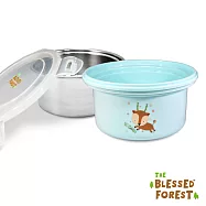 祝福森林 不鏽鋼密封無毒兩用餐盒- 水藍