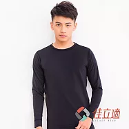 3M-佳立適-升溫蓄熱保暖衣-男圓領-M黑