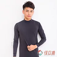 3M-佳立適-升溫蓄熱保暖衣-男高領-M黑