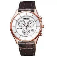 CITIZEN Eco-Drive 意志力牽動光動能三眼腕錶-AT2362-02A