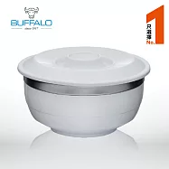 【Buffalo牛頭牌】環保隔熱兩用碗650cc /單入-皓月白(戶外/露營首選)