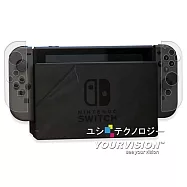 任天堂 Nintendo Switch 主機+左右手把抗污防指紋保護膜(贈底座正面保護貼)